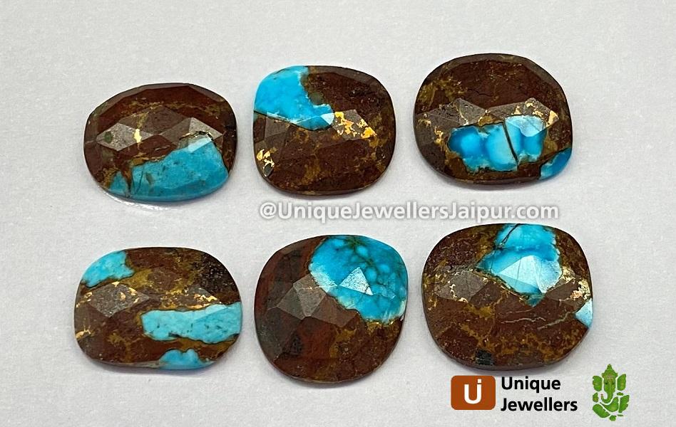 Copper Lava Mohave Turquoise Rose Cut Slices